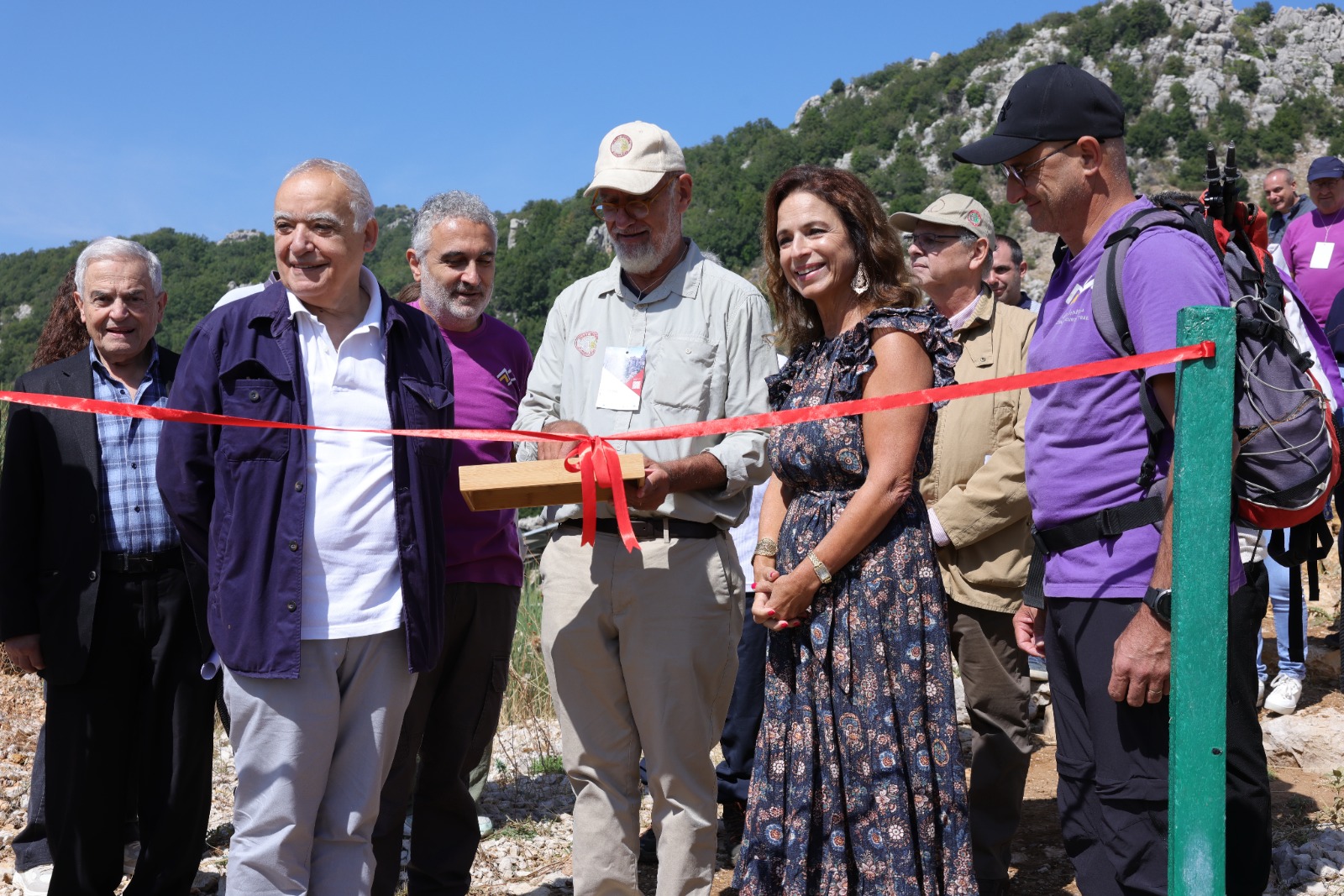 Ribbon-cutting ceremony for the new Jabal Moussa-Lebanon Mountain Trail connecting trail in Qehmez.